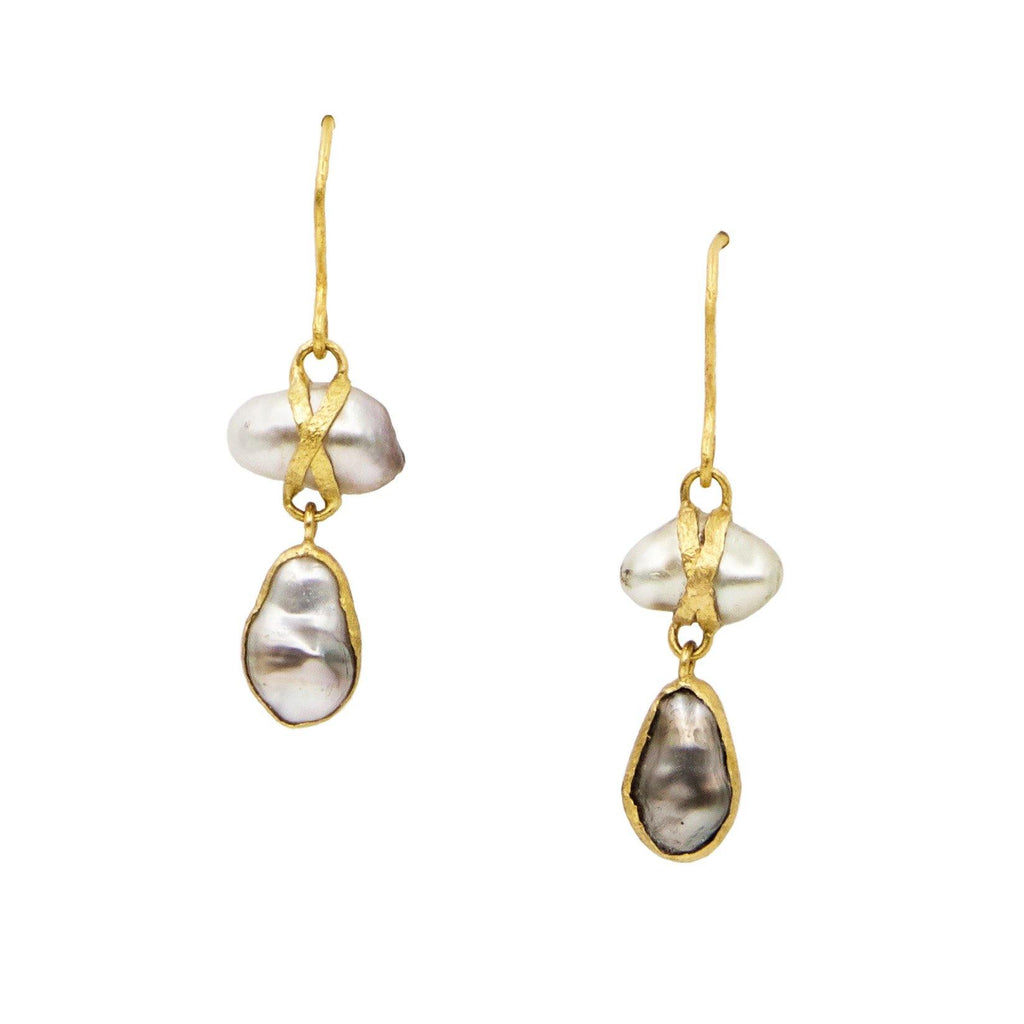 Earrings.. 22k gold - The LoU Zeldis Collection.... 