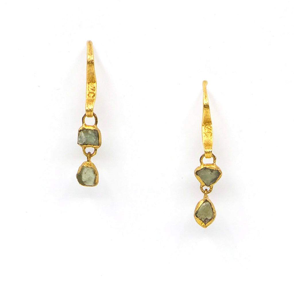 Earrings.. 22k gold - The LoU Zeldis Collection.... 