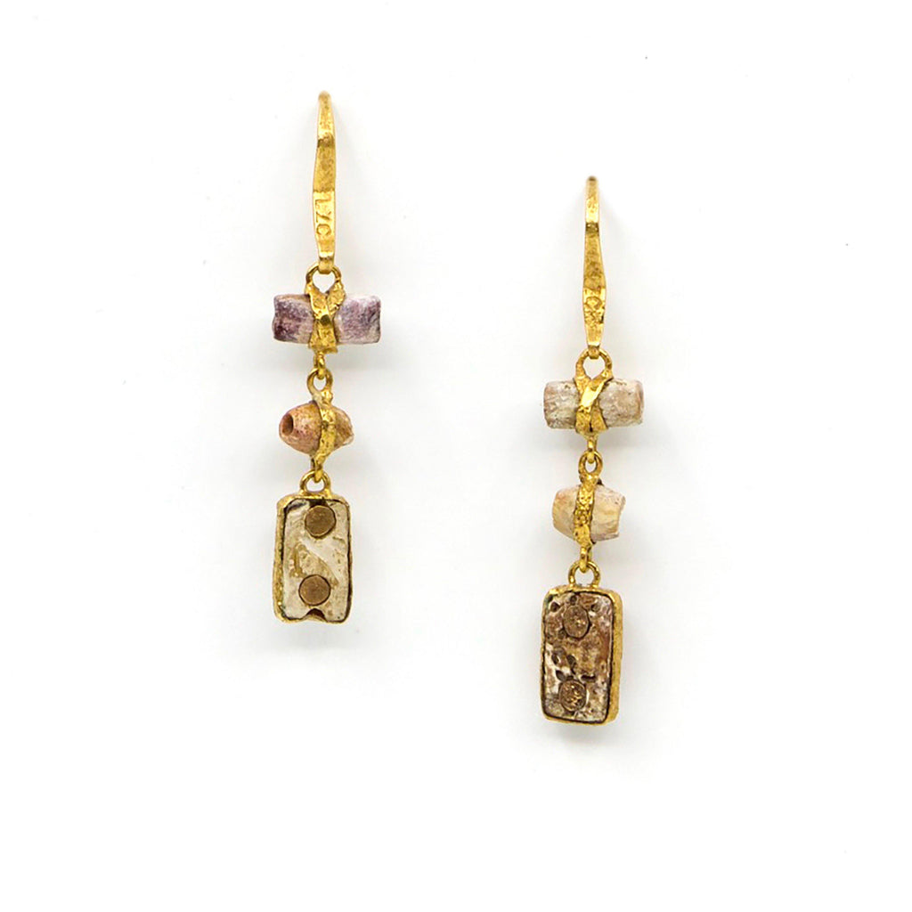 Earrings.. 22k gold - The LoU Zeldis Collection.... 