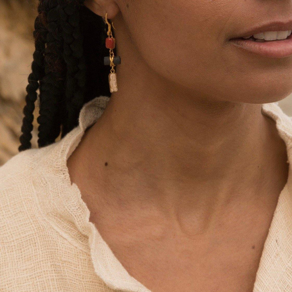 Earrings.. 22k gold - The LoU Zeldis Collection.... 